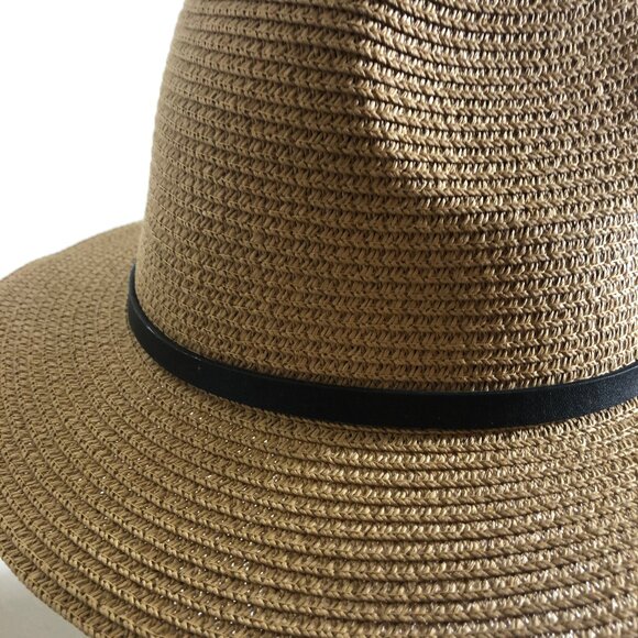 Camel Fedora with Black Band & Gold Buckle main image 3